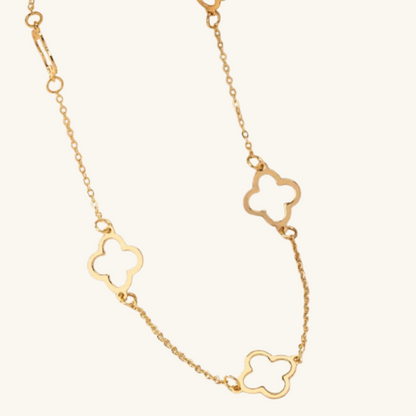 Colar Trevo Dourado