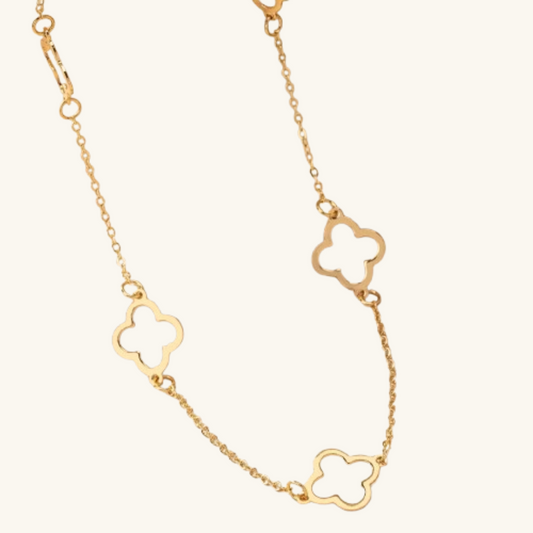 Colar Trevo Dourado