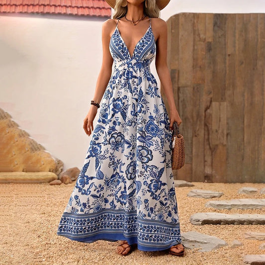 Vestido Hawaiian V-Neck